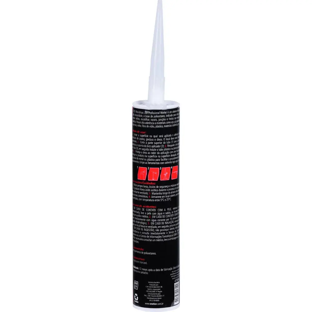 Adesivo para fixar para-brisa em pu preto 400G Worker — fotografia 3