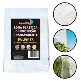 Lona Carreteiro 100 Micras Leve 6 x 4 Metros Transparente IWLP64TR IMPORTWAY — fotografia 2