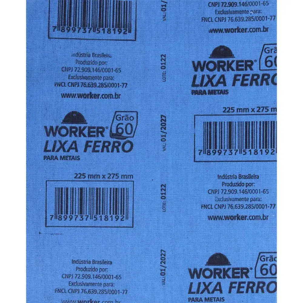 Lixa ferro para desbaste em metais grão 60 Worker — fotografia 7