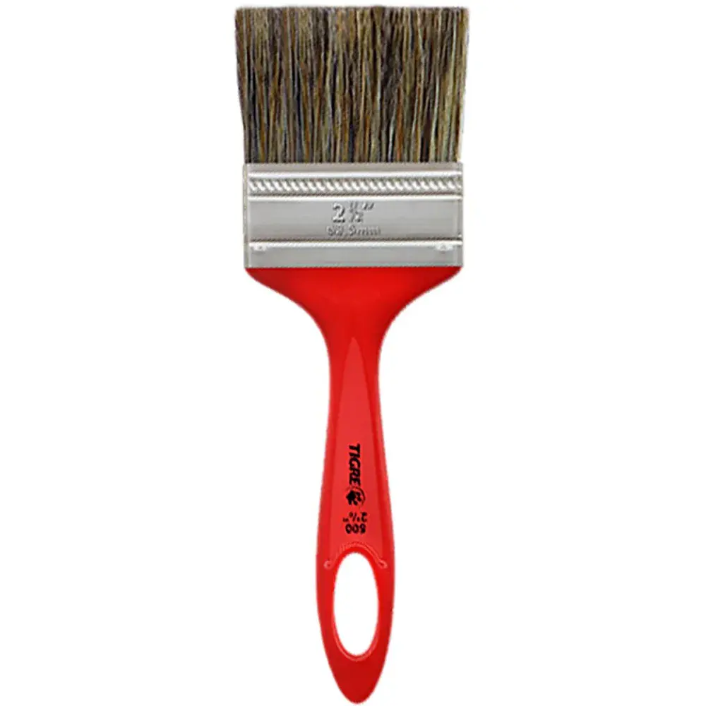 Trincha cerda gris simples tamanho 2.1/2” 500 tigre Pinceis Tigre