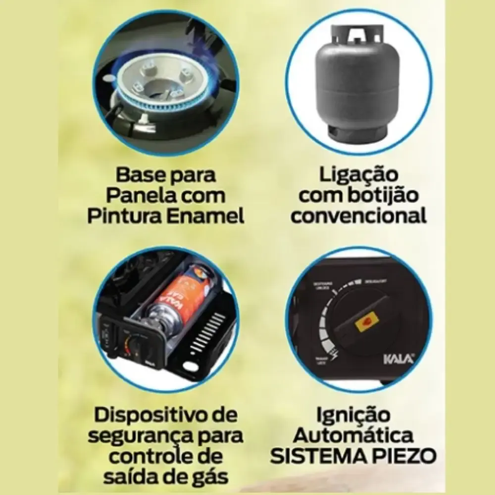 Fogareiro Portátil a Gás 2.5 kW Acendimento Automático Araguaia KALA — fotografia 8