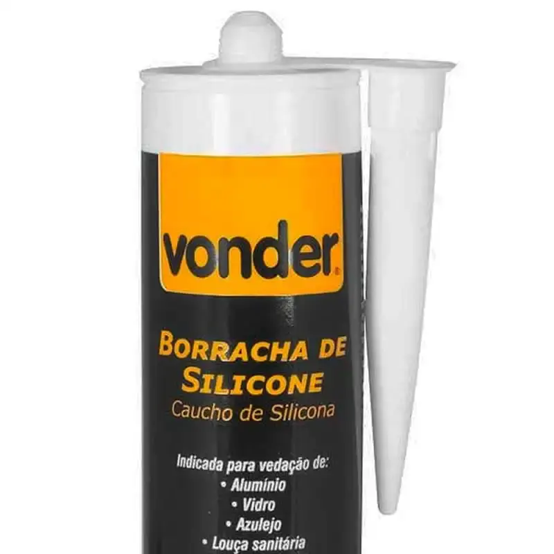 Silicone acético incolor tubo 250GR Vonder — fotografia 2