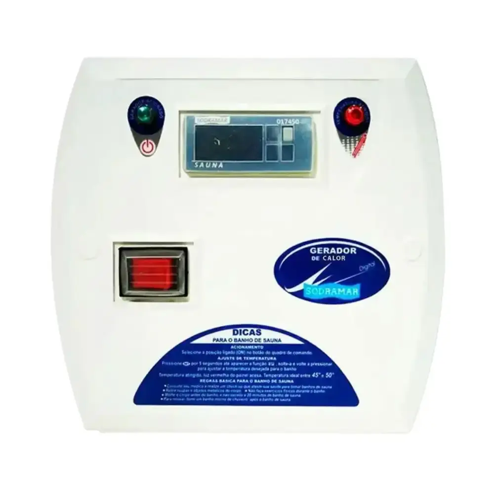 Comando digital contator 50A para gerador de calor sauna seca Sodramar