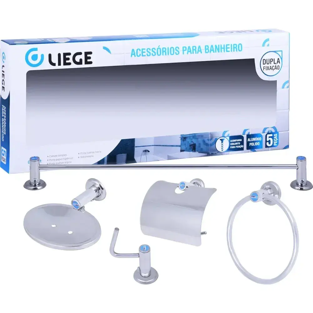 Kit acessórios para banheiro junior com 5 peç Liege — fotografia 7