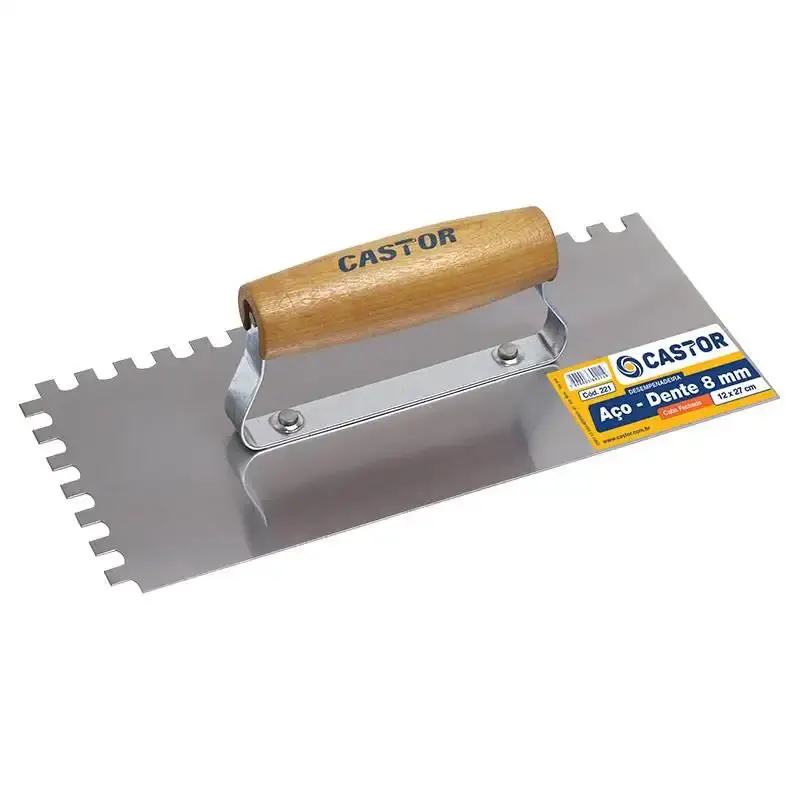 Desempenadeira de Aço Dentada 12 x 27CM CASTOR