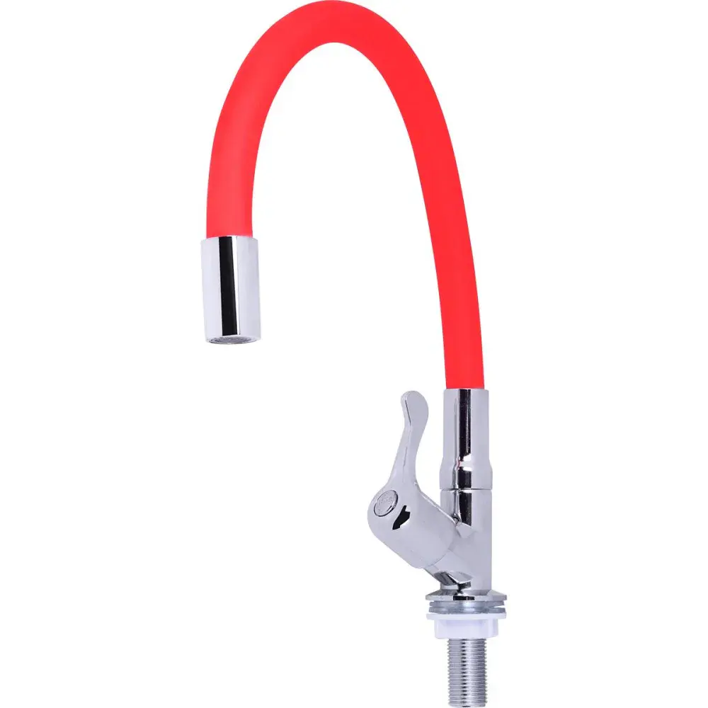 Torneira para cozinha com bica flexível C98 vermelha 1/2 Liege — fotografia de referência