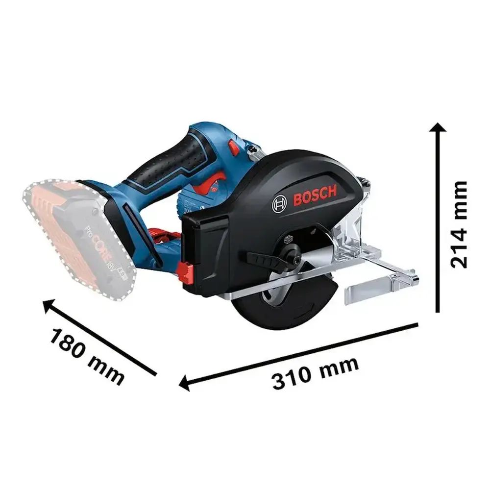 Serra circular bateria Bosch GKM 18V-50 18V sem bateria sem carregador Bosch — fotografia 6