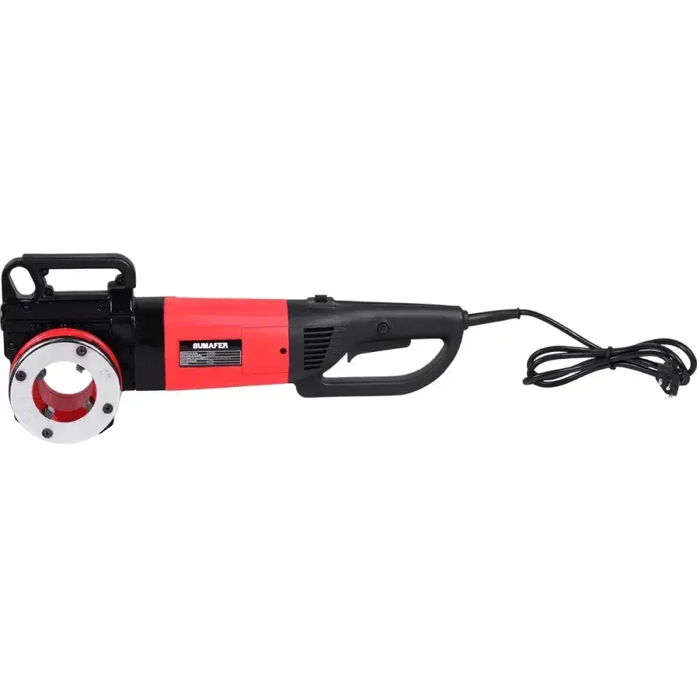 Rosqueadeira elétrica bspt 1/2 a 2" 2000W 220V completa Bumafer — fotografia 9