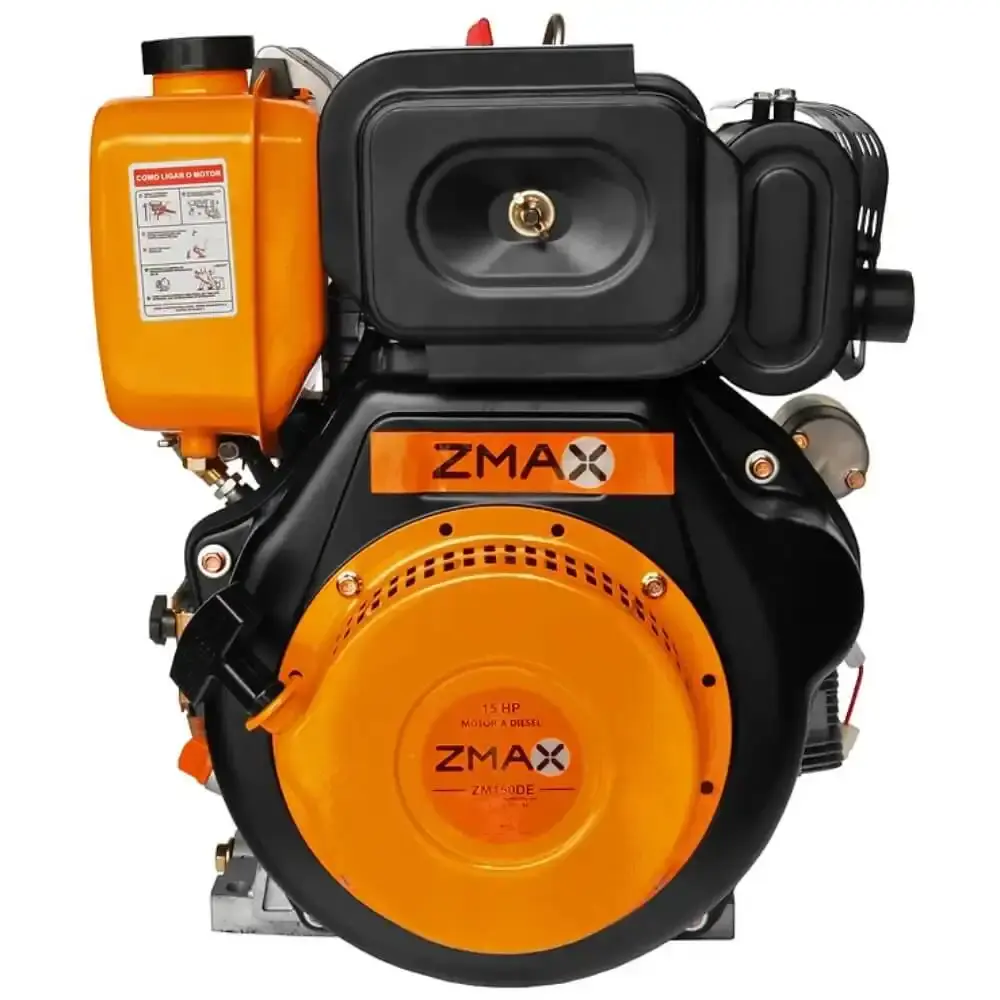 Motor a diesel 15HP 499CC 4T partida elétrica ZM150DE Zmax