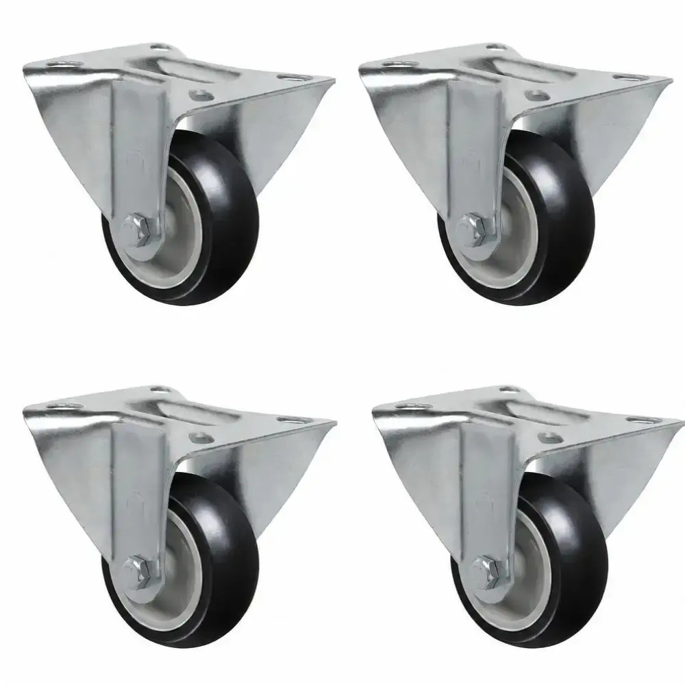 Rodízio Fixo PVC 75mm até 60kg com 4 Unidades SCHIOPPA