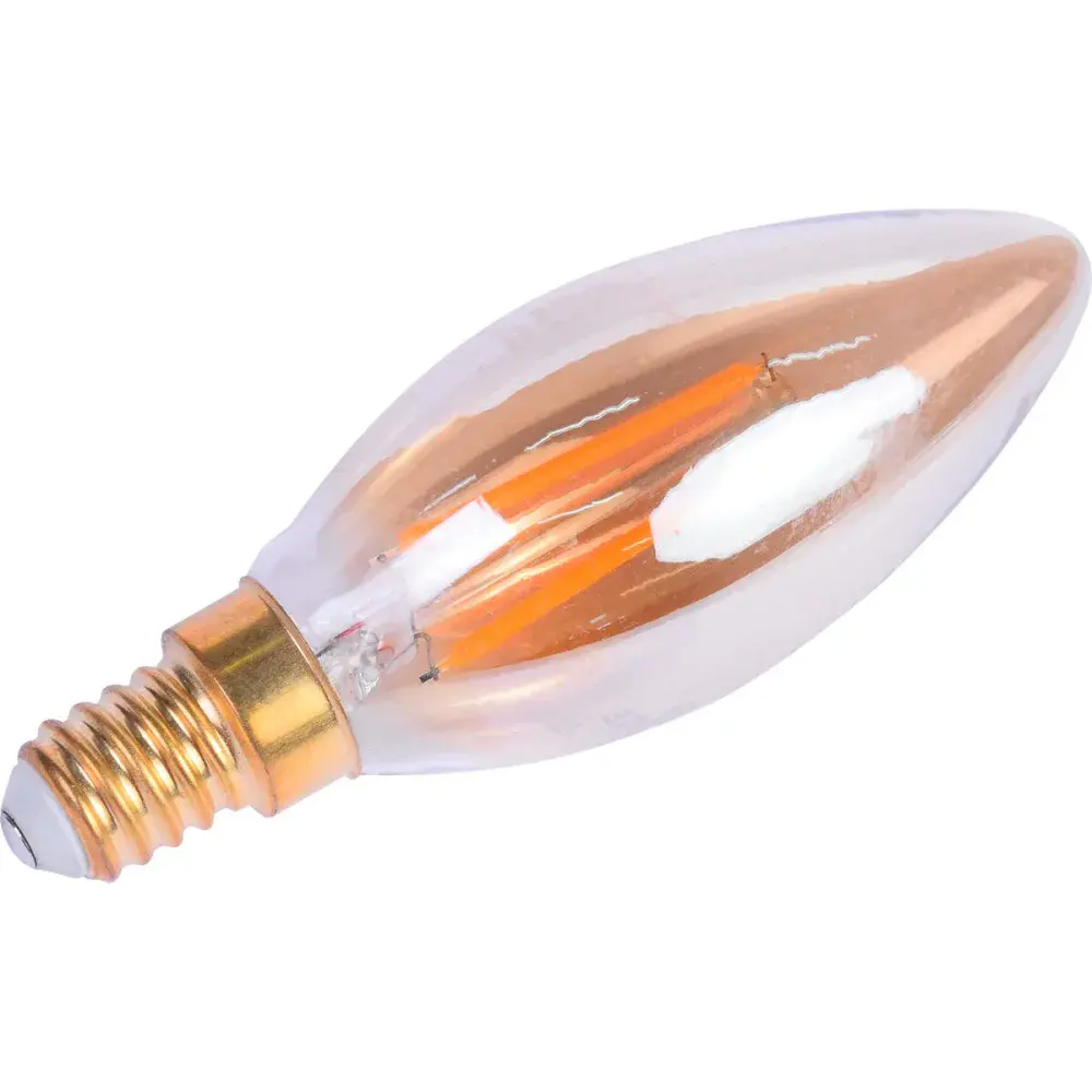Lâmpada de led vela vintage âmbar B35 E14 3W Liege 127V — fotografia 4
