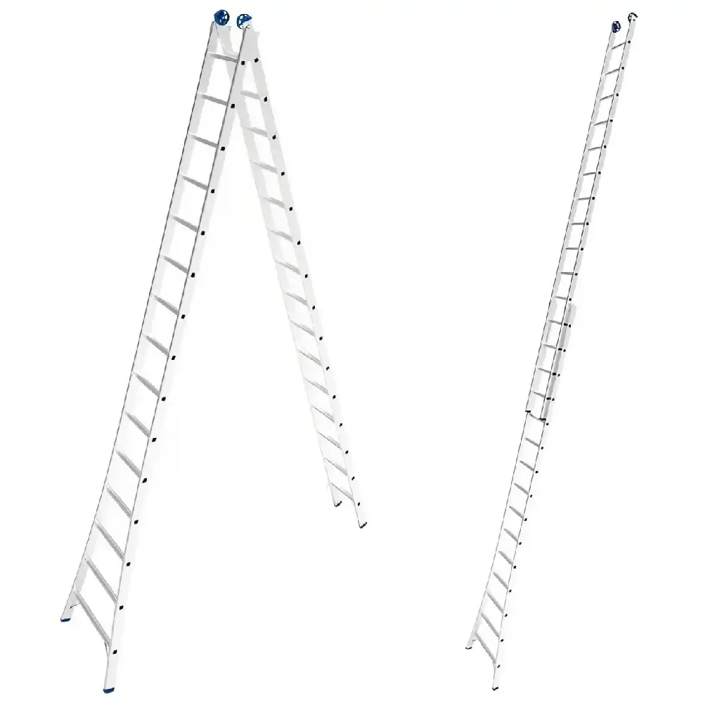 Escada de Alumínio Extensiva 2 x 15 Degraus 4.49 x 7.57 Metros EVALD Evald MAX