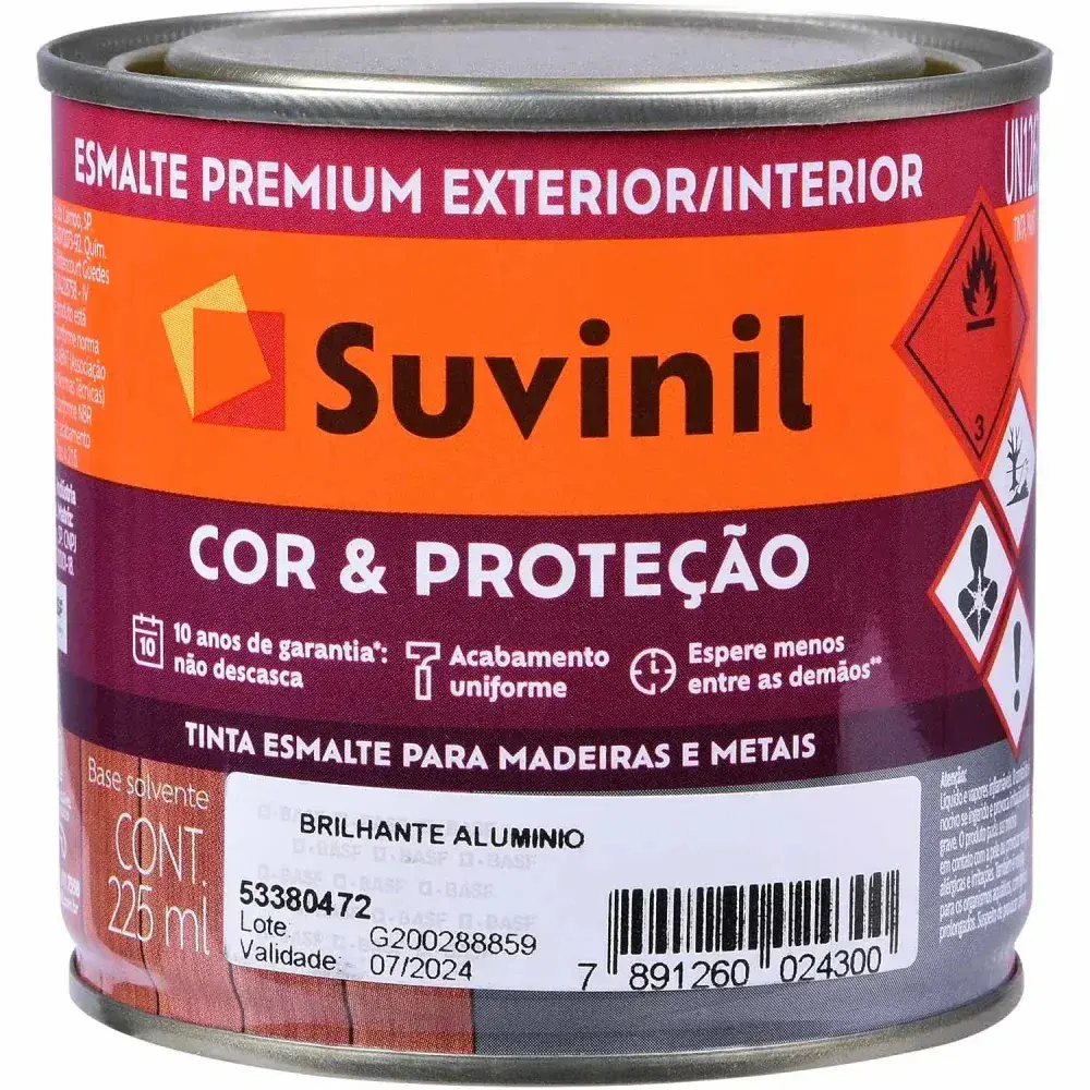 Tinta esmalte corproteção brilhante alumínio 225ML Suvinil — fotografia 6