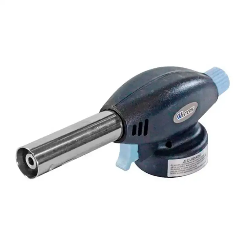Maçarico portátil à gás butano controle manual da chama Western