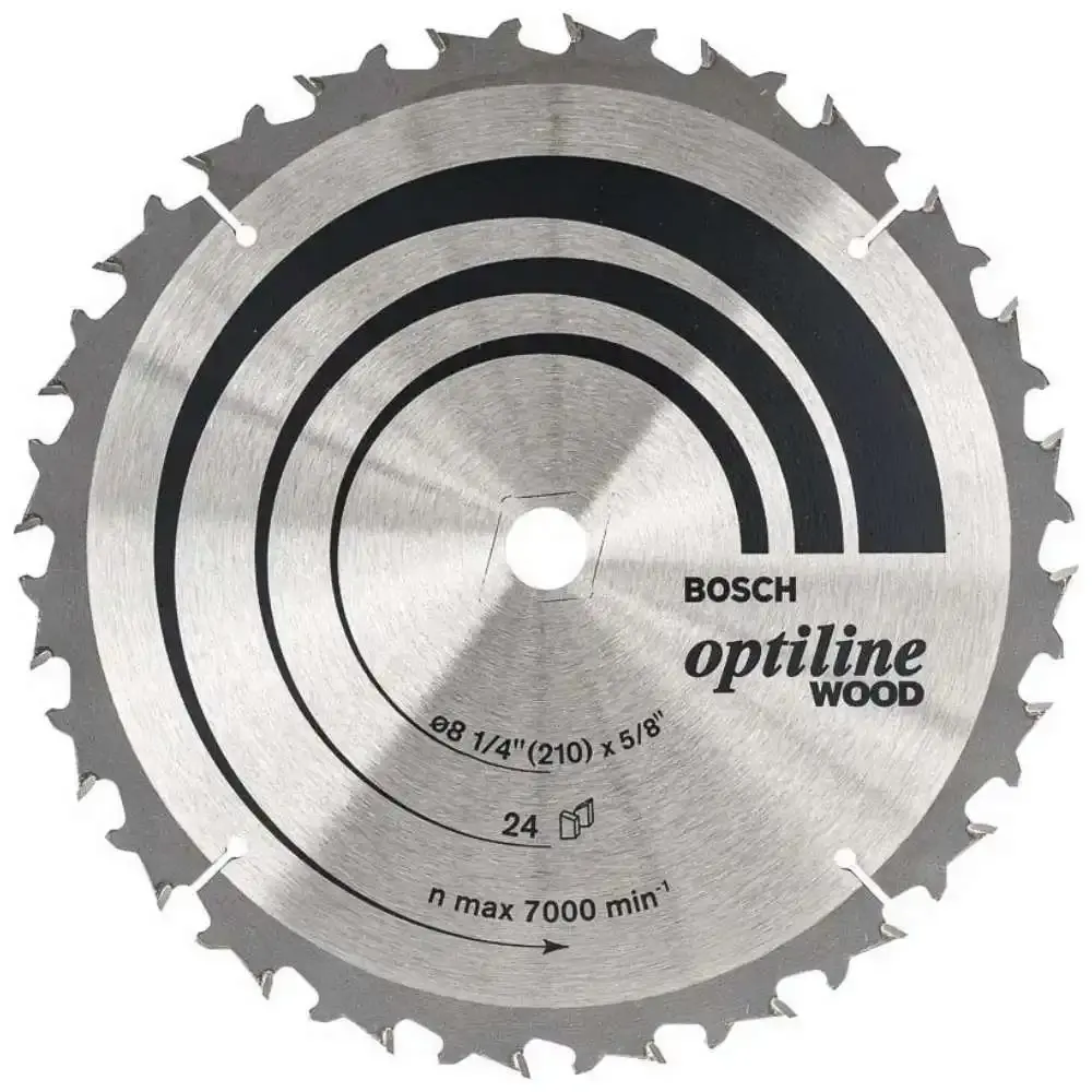 Disco de Corte OptlineWood 210 x 16 MM 24 Dentes BOSCH — fotografia de referência