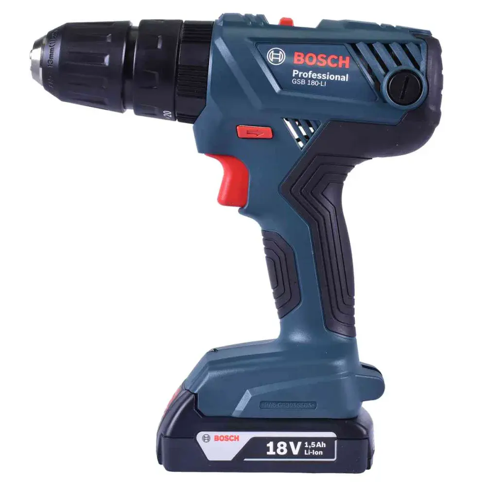 Conjunto chave de impacto GDX180L + parafusadeira/furadeira GSB180LI Bosch — fotografia 3