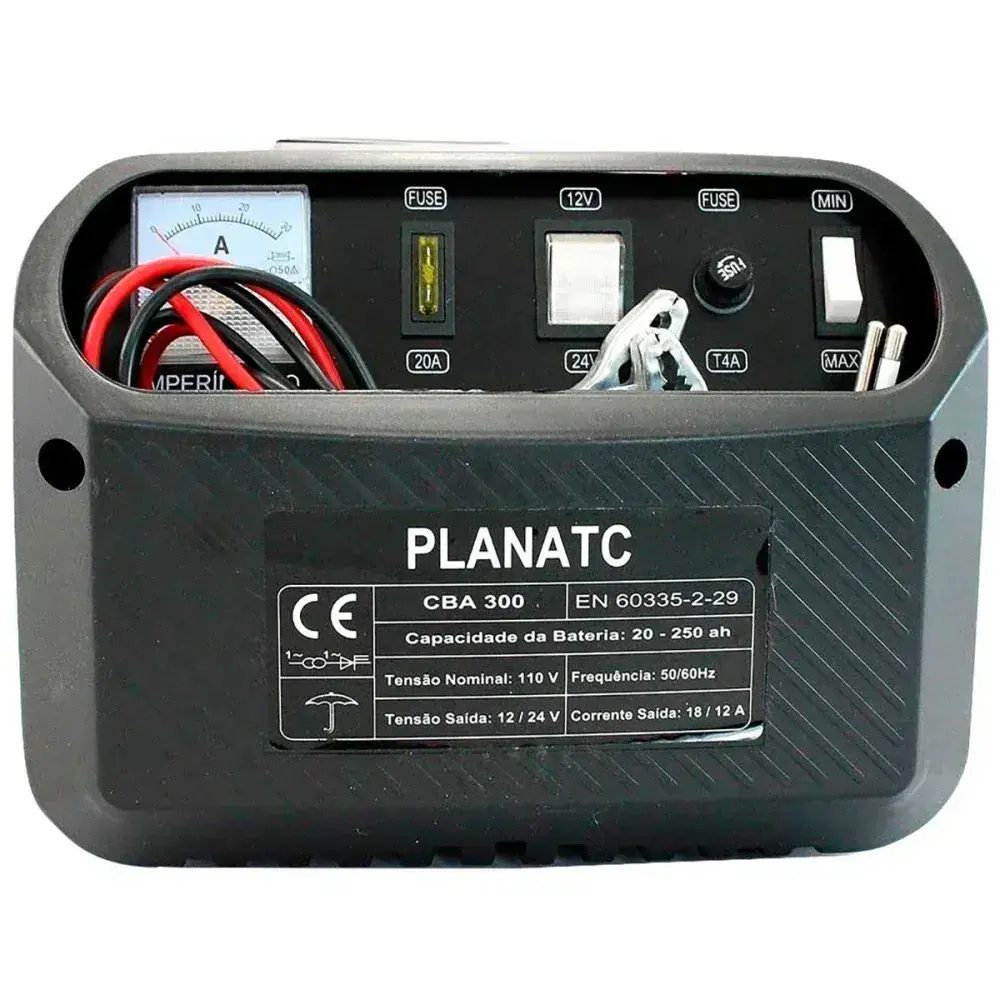 Carregador de bateria 18A 300W 12/24V 127V Planatc — fotografia 6