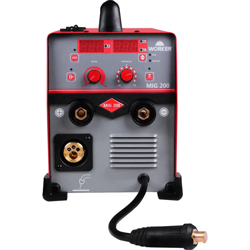 Inversora para solda MIG200 32A 50/60HZ ac 220V Worker — fotografia 3