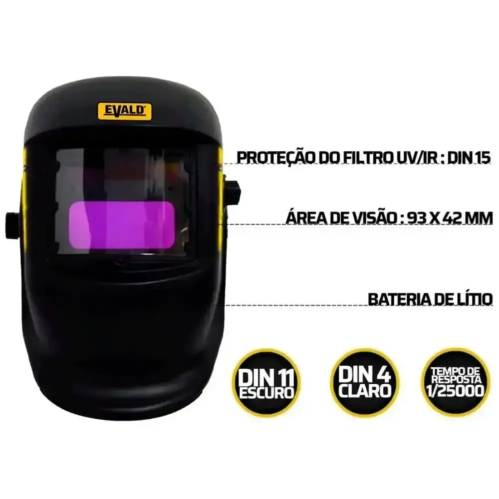 Solda inversora LHN rogue 220V Esab com mascara para solda automática evald — fotografia 5
