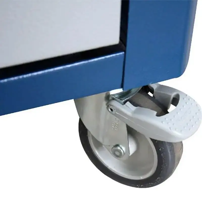 Carrinho para ferramentas fechado com repartições 6 gavetas azul C-08 Fercar — fotografia 3