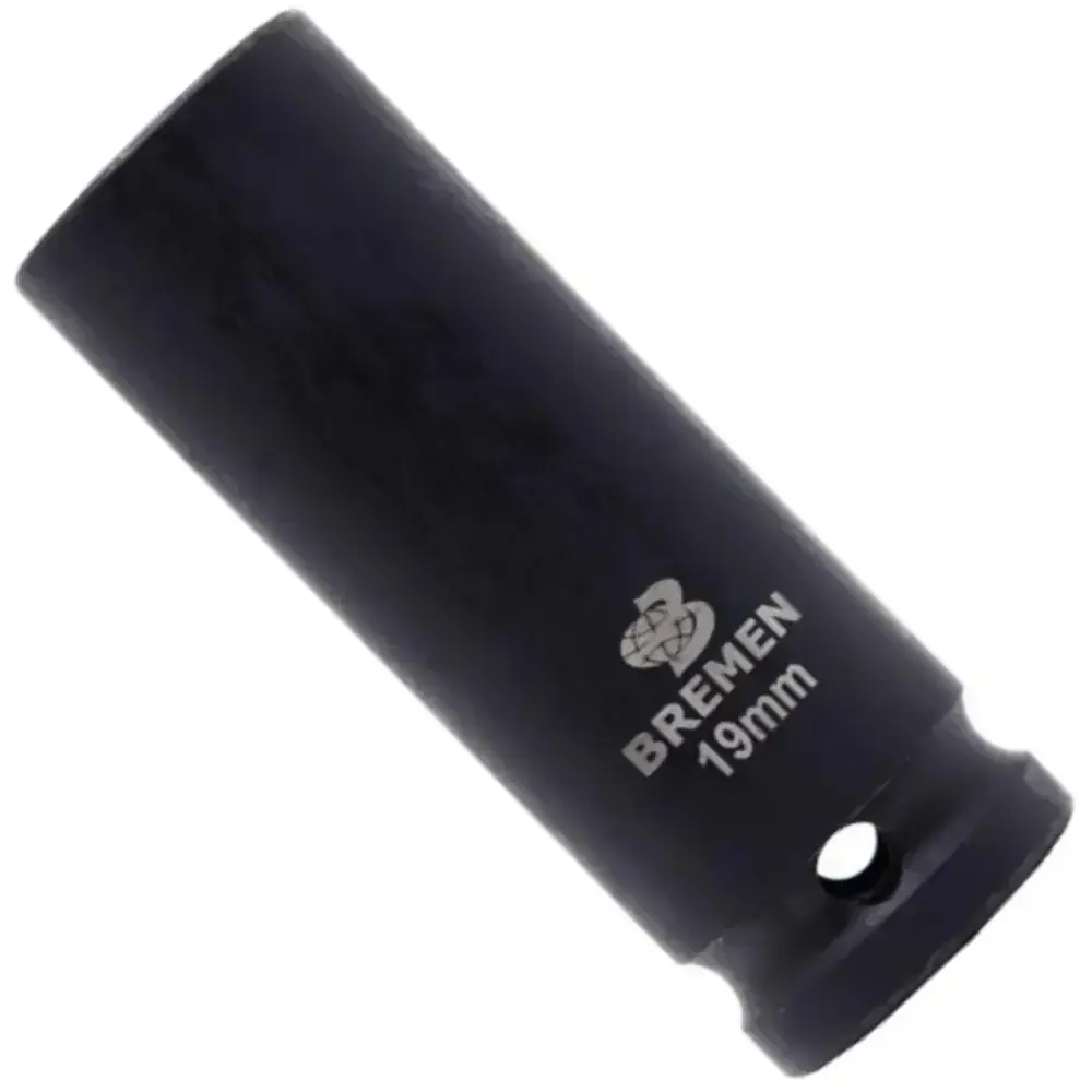 Kit 4 soquetes de impacto longo encaixe 1/2POLX19MM Bremen — fotografia 5