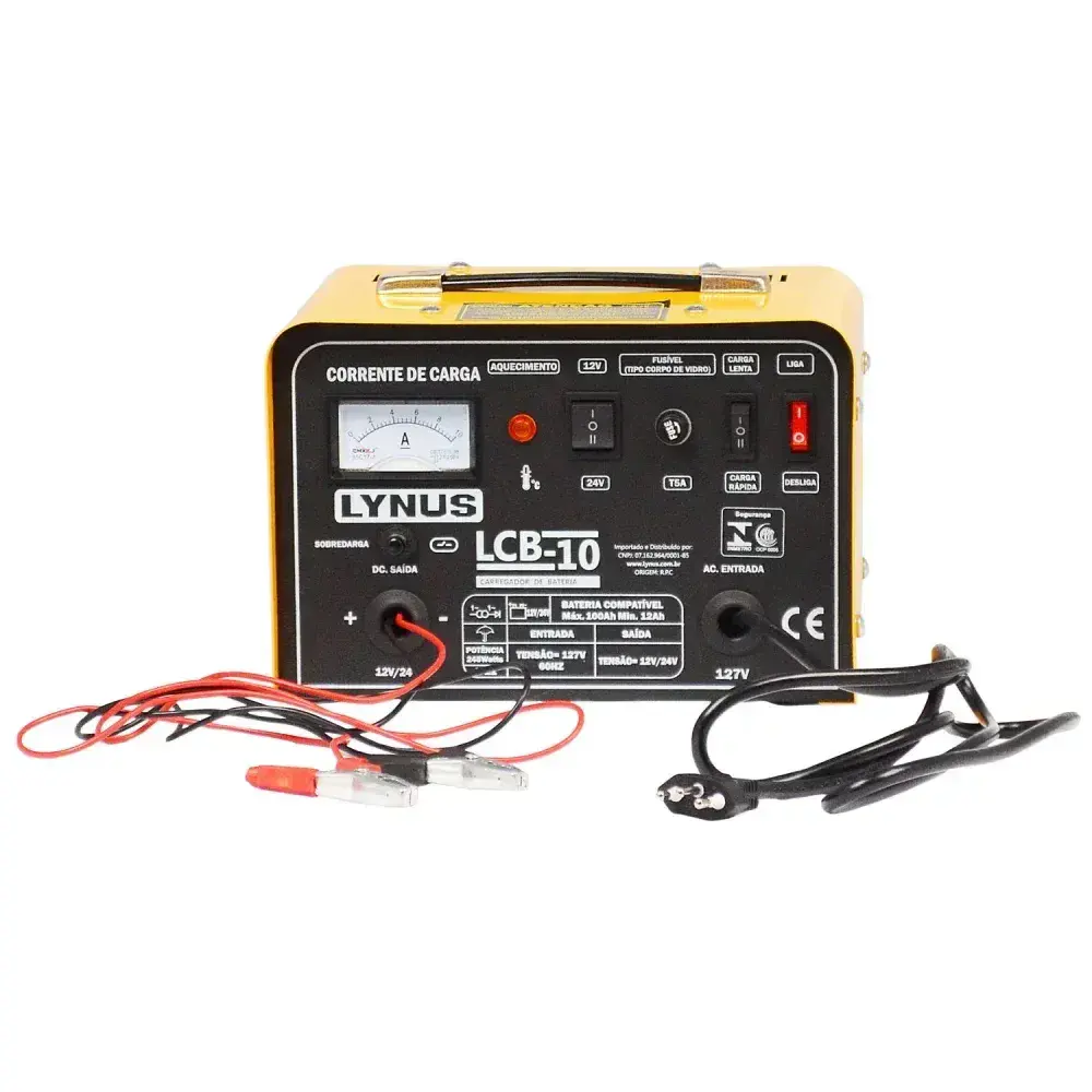 Carregador de bateria 10A 12/24V LCB-10 Lynus - 220V — fotografia 10