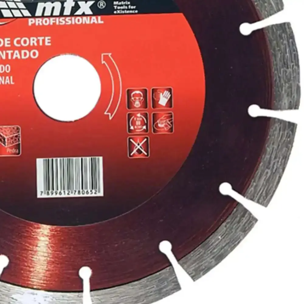 Kit disco de corte diamantado turbo 110X20MM 10 unidades MTX — fotografia 4