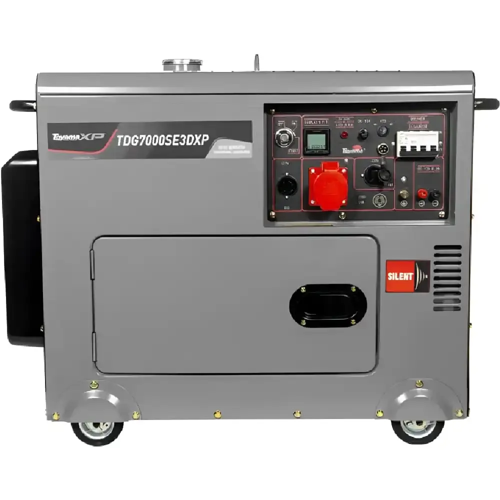 Gerador energia diesel 6,5KVA silencioso trif 220V cabinado Toyama — fotografia 3