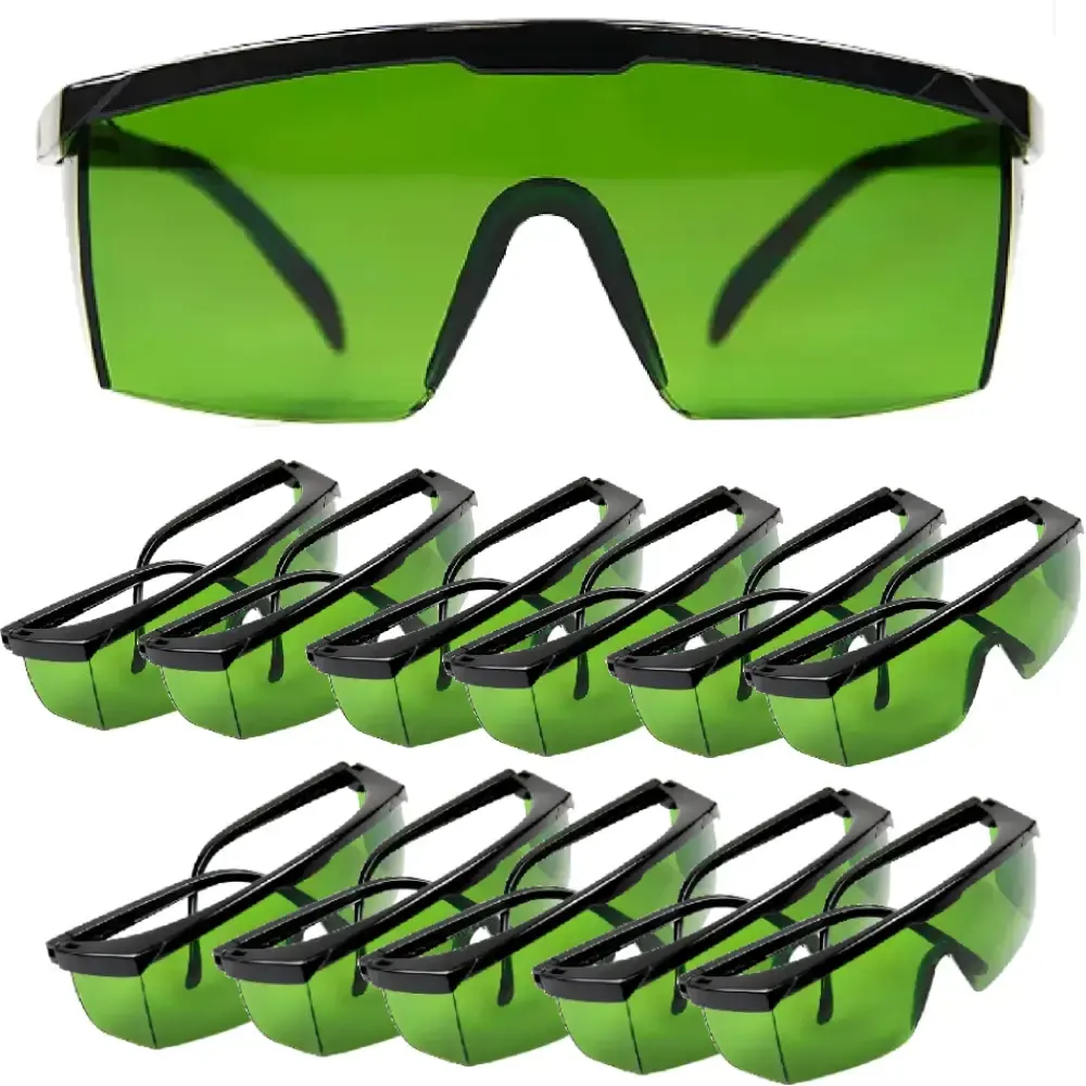 Kit com 12 óculos de proteção spectra verde 012228612 Carbografite — fotografia de referência