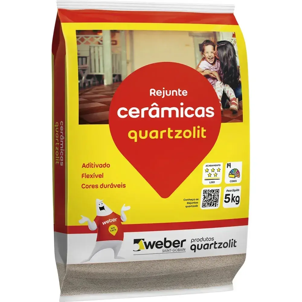 Rejunte cerâmicas branco 5KG Quartzolit — fotografia 2