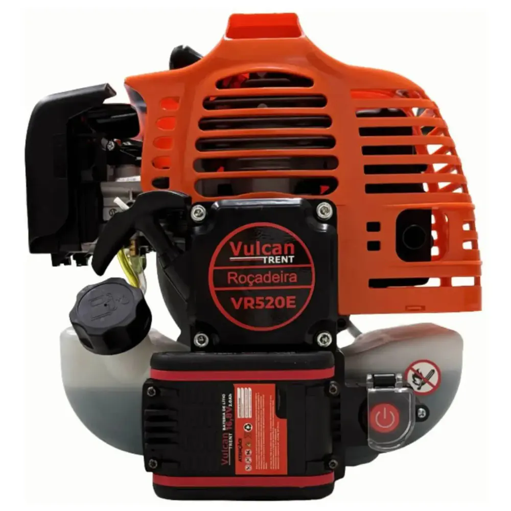 Roçadeira a gasolina 2T 52CC VR520E part. elétrica e 10 metros de fio de nylon Vulcan — fotografia 11