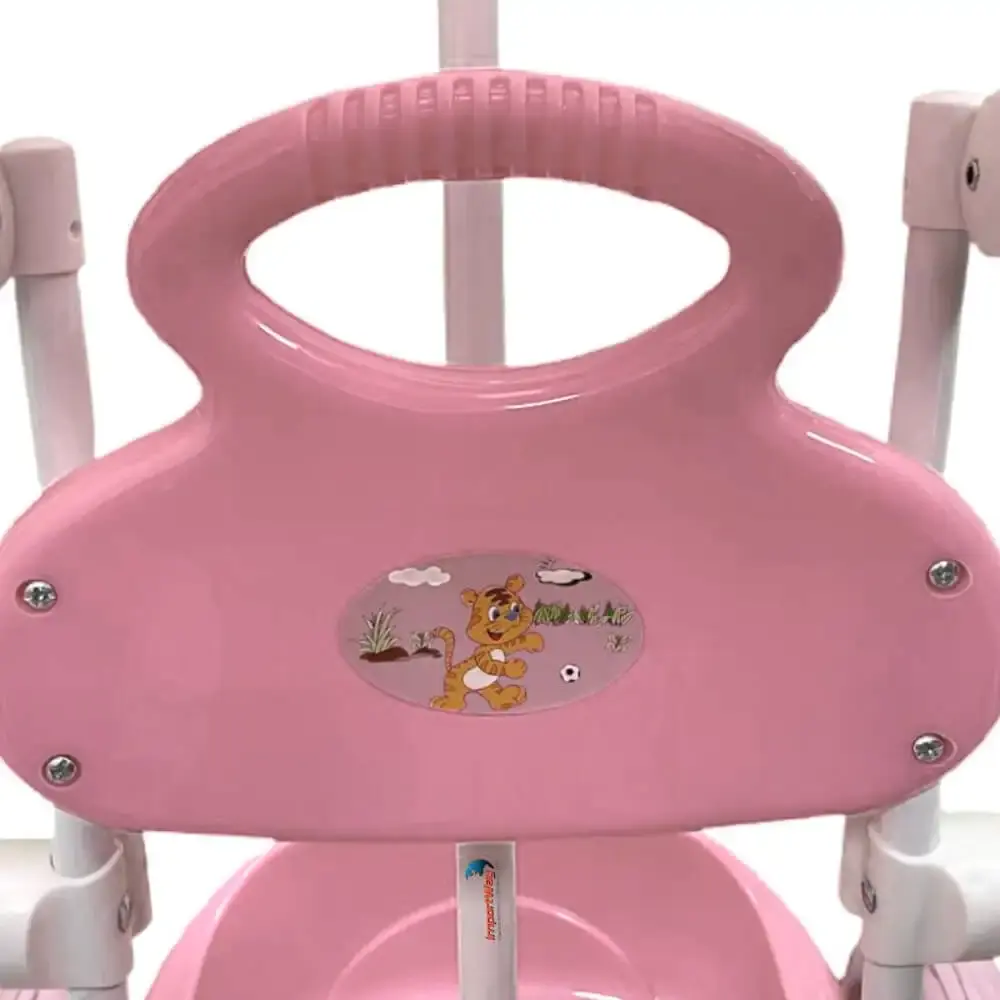 Triciclo motoca infantil passeio rosa com empurrador e cobertura BW003-R ImportWay — fotografia 11
