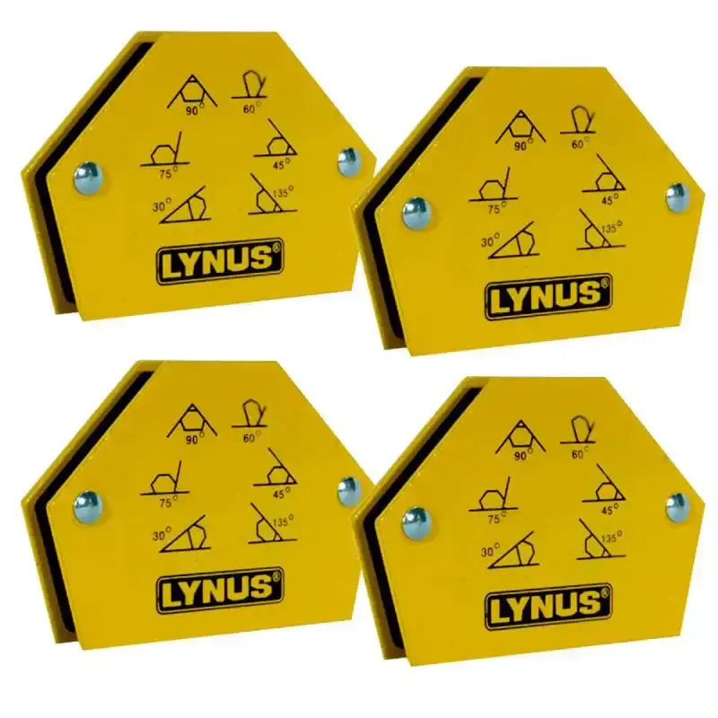 Esquadro magnético hezagonal para soldador 12 KG EML-12A kit com 4 peças Lynus
