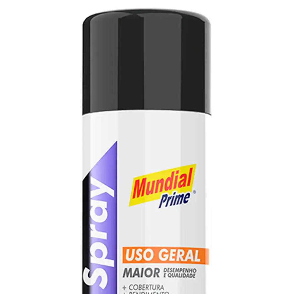 Tinta spray 400ML preto fosco AE01000103 Mundial prime — fotografia 2