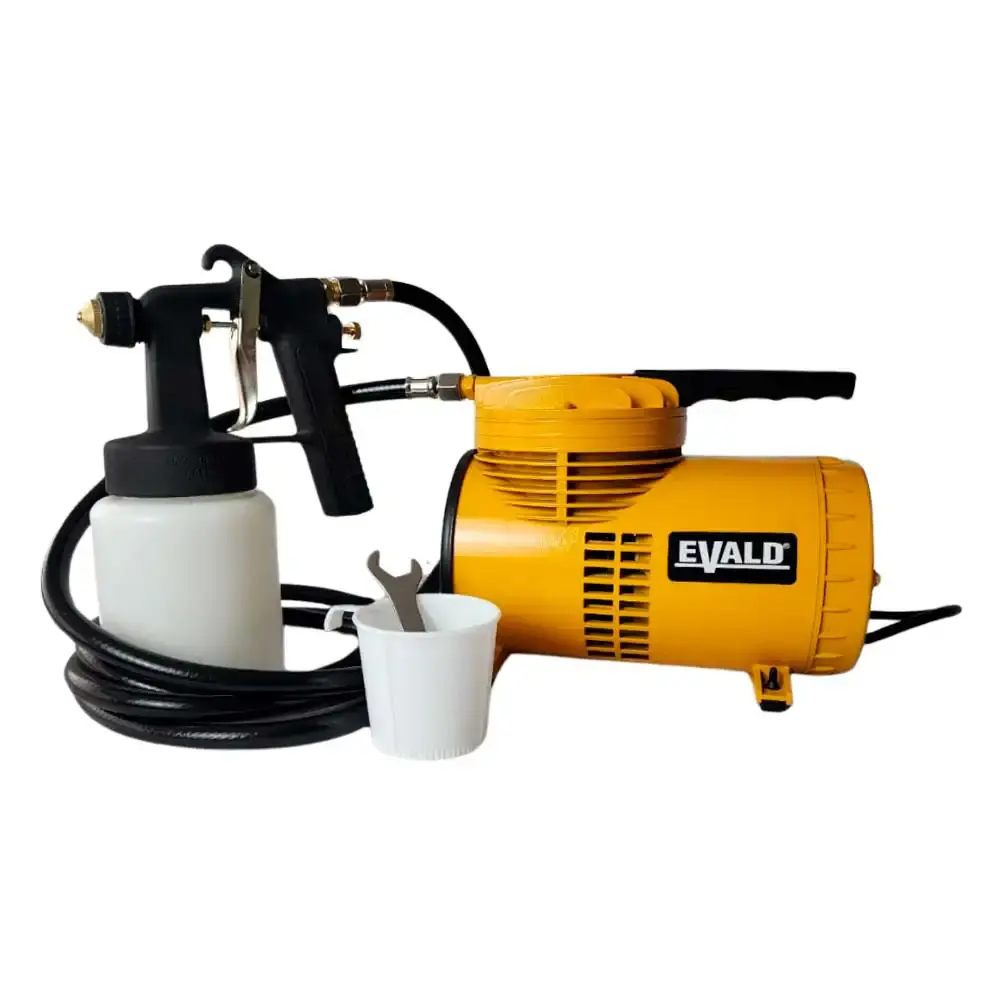 Compressor de ar direto 1/4 HP 190W bivolt com pistola EVCAD-250 Evald — fotografia 7