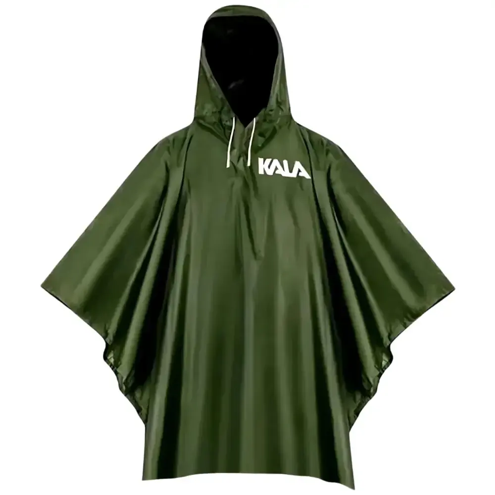 Poncho capa de chuva impermeável em PVC verde araguaia Kala