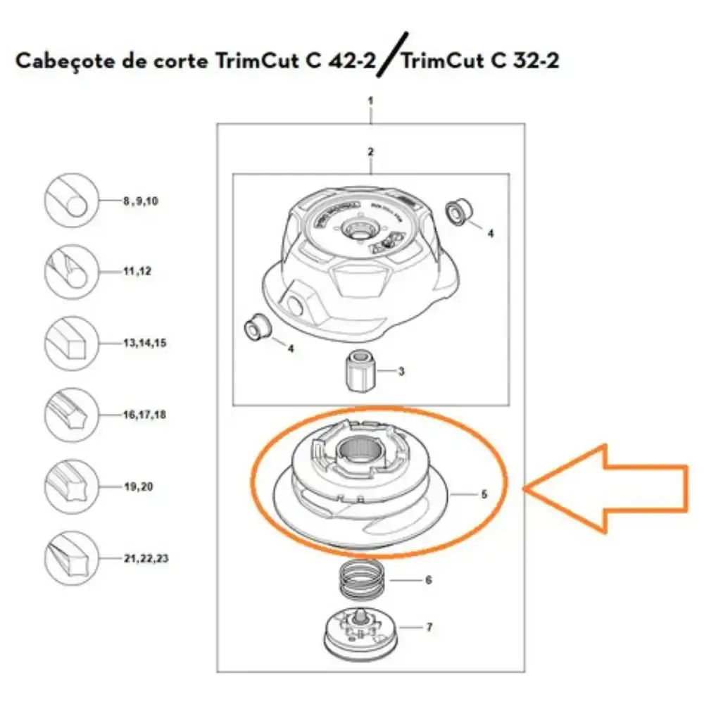 Carretel nylon trimcut 32-2 / 42-2 stihl 4002-820-1500 cinza — fotografia 4