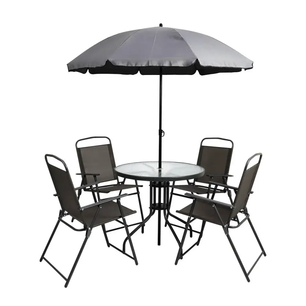 Conjunto para jardim com mesa e cadeira ombrelone Kala — fotografia de referência