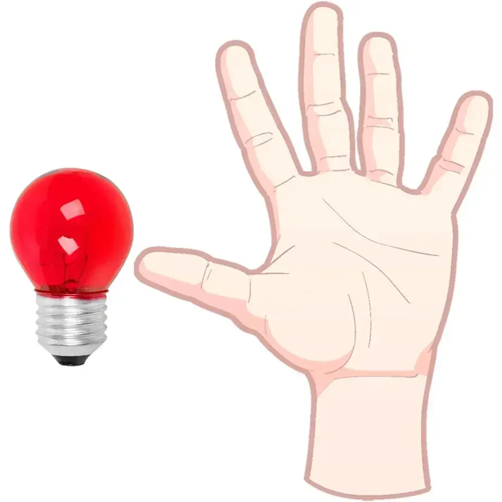 Lâmpada bolinha 15W E27 vermelha incandescente Liege 127V — fotografia 8
