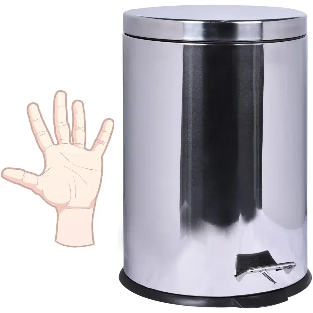 Lixeira de aço inox com pedal 20 litros Kala — fotografia 10