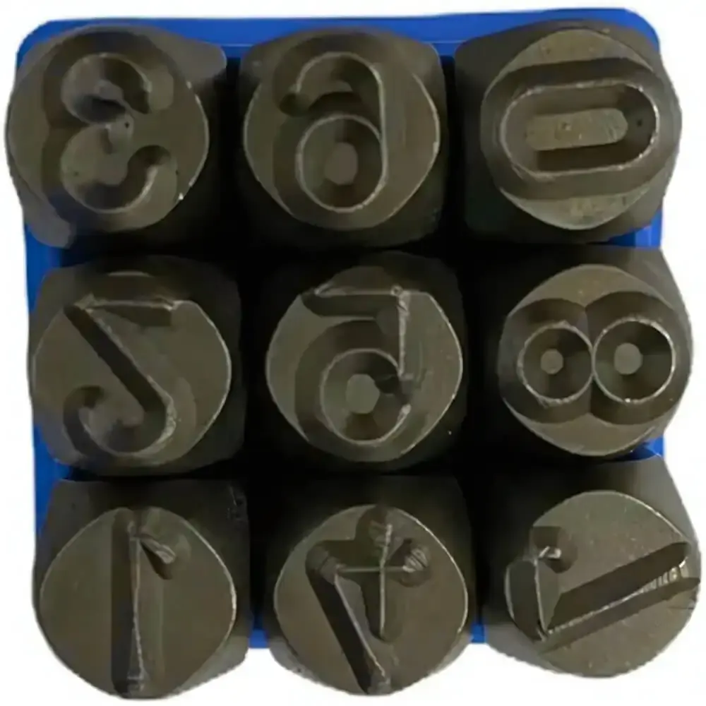 Jogo de punções numéricos 6MM com 9 peças 6197 Bremen — fotografia 4
