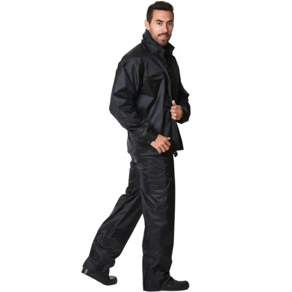 Conjunto motoqueiro capa de chuva blusão e calça nylon Evald XG — fotografia 4