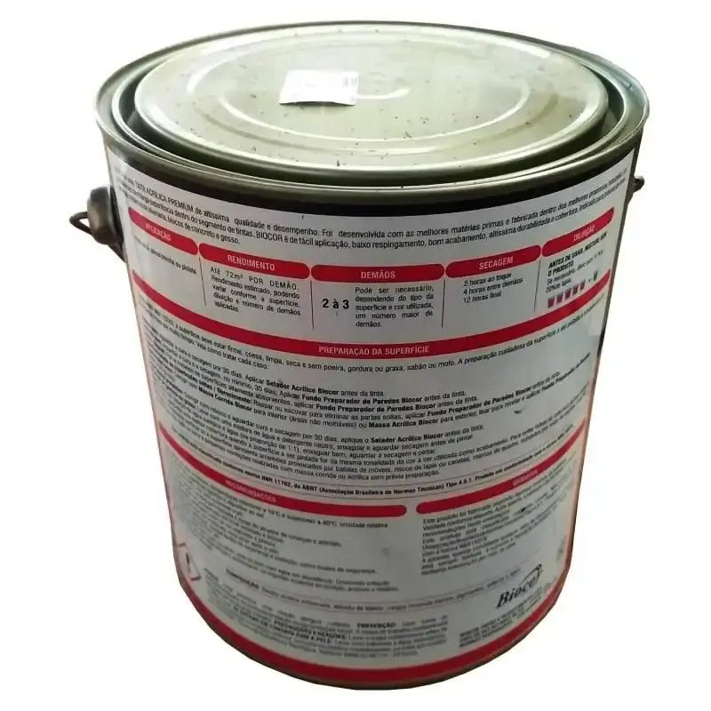 Tinta acrílica premium parede e piso cinza médio lata 3.6L biocor — fotografia 3