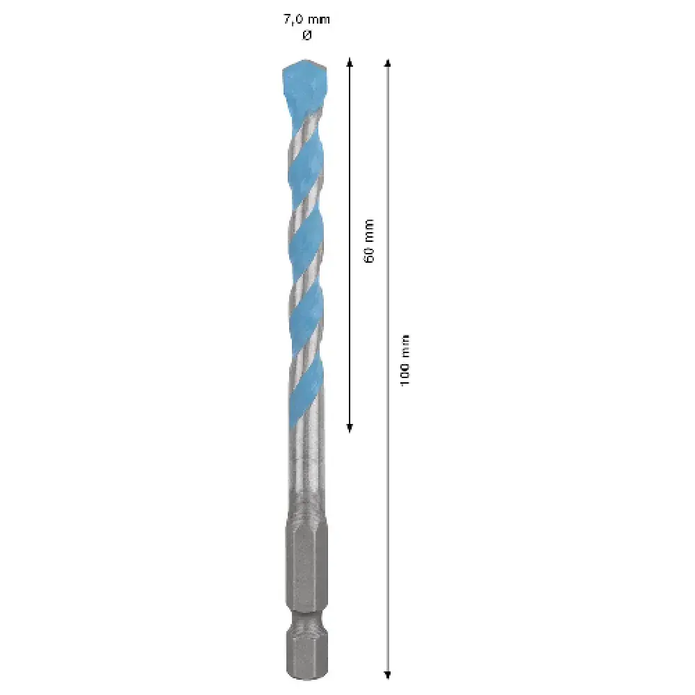 Broca HEX-9 7X60X100 multiconstruction Bosch