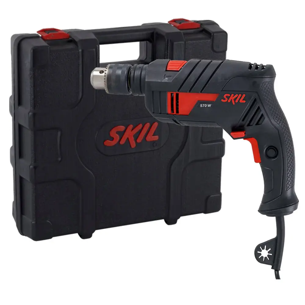 Furadeira de impacto com 14 brocas 1/2” 2800RPM 570W 220V Skil