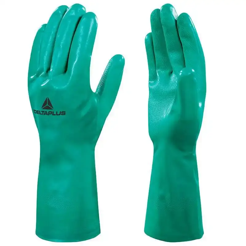 Luva de borracha nitrílica flocada para solvente 33 CM VE801 GG 260 MM delta plus