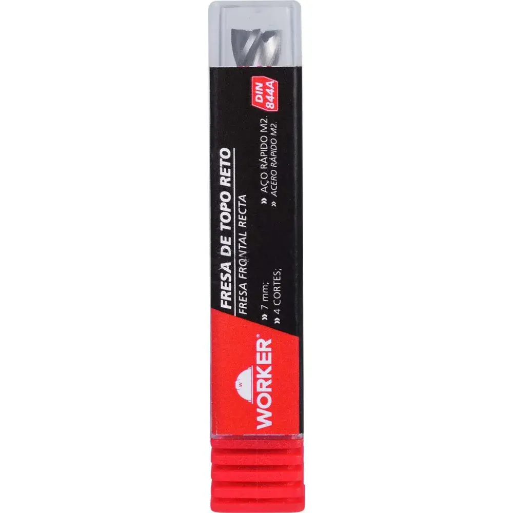 Fresa de topo reto aço rápido 7MM haste 8MM Worker — fotografia 6