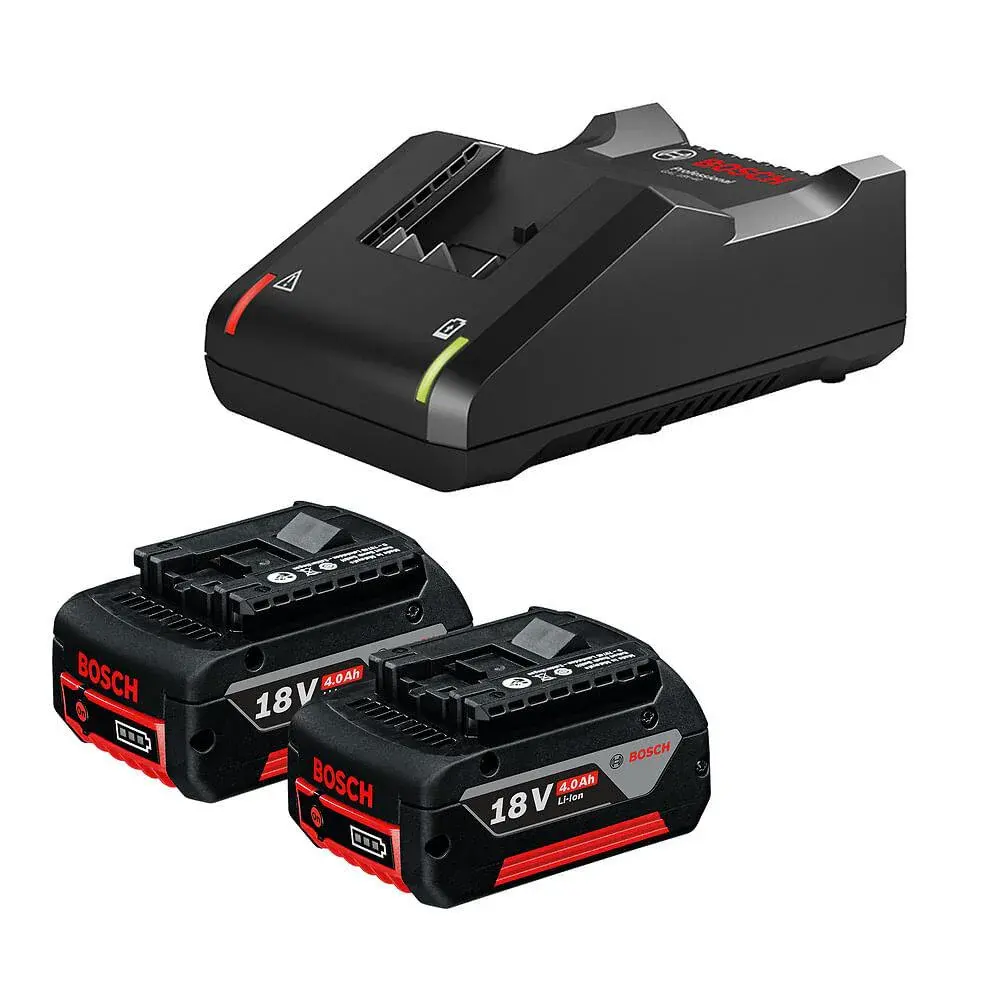 Kit de 2 baterias gba 18V 4AH e carregador gal 18V-40 bivolt Bosch