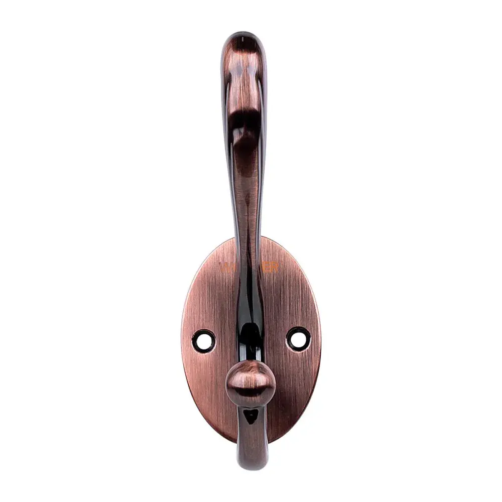 Gancho de parede duplo - cor cobre antigo Worker — fotografia 3