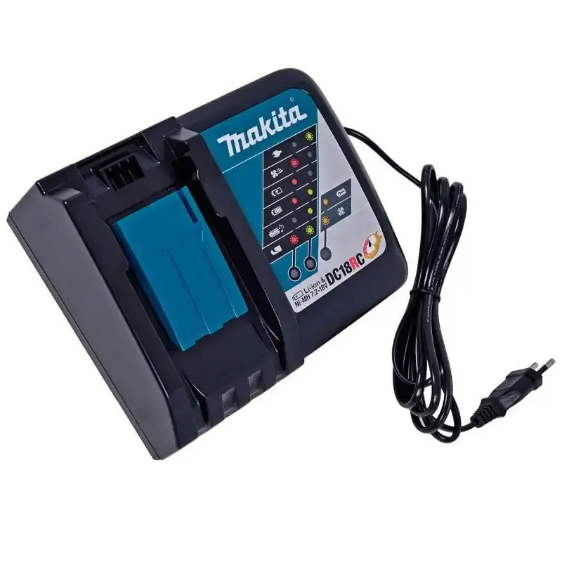 Carregador de bateria 14.4V à 18V li-ion DC18RC bivolt 110/220V Makita — fotografia 3